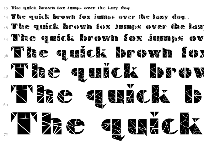 Illuminate font waterfall